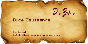 Duca Zsuzsanna névjegykártya