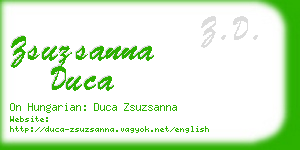 zsuzsanna duca business card